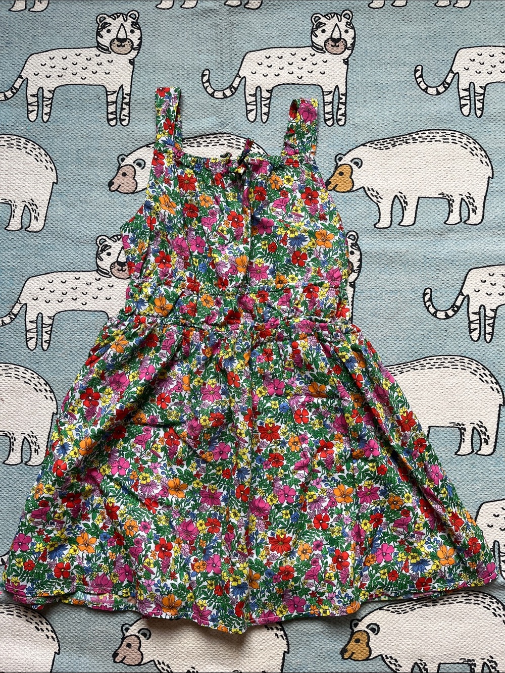 Crewcuts x Liberty Floral Dress - Pink, Red, Orange, Green, Blue